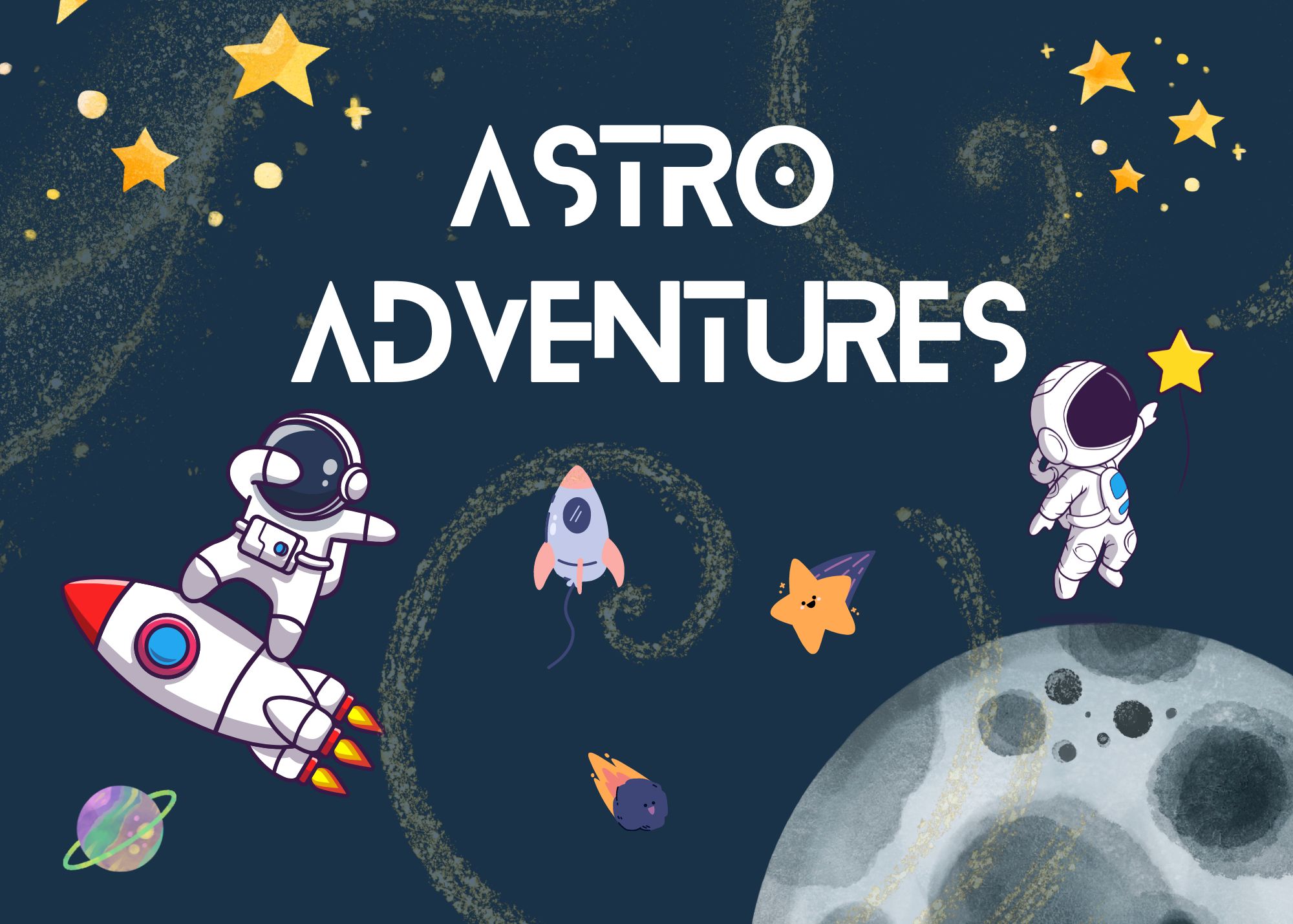 Astro Adventures. Astronauts in space.