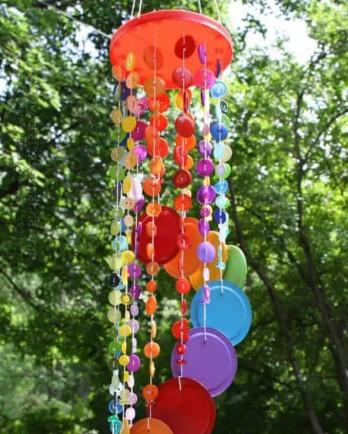 Wind chime out of buttons