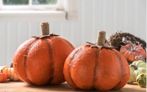 paper mache pumpkin