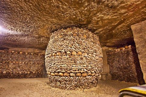 a column made of human bones