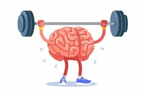 a brain lifting weights