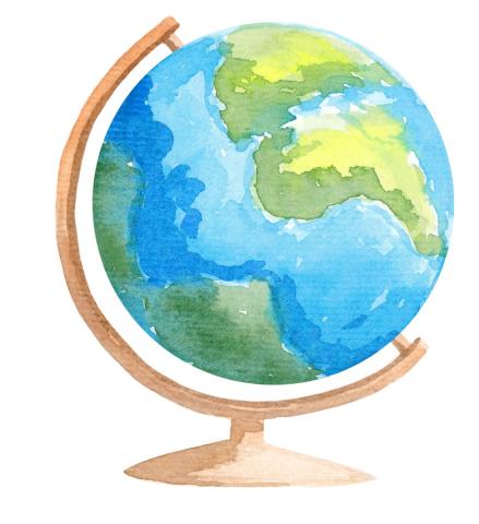 A globe of the earth