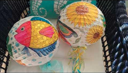 Painted paper lanterns