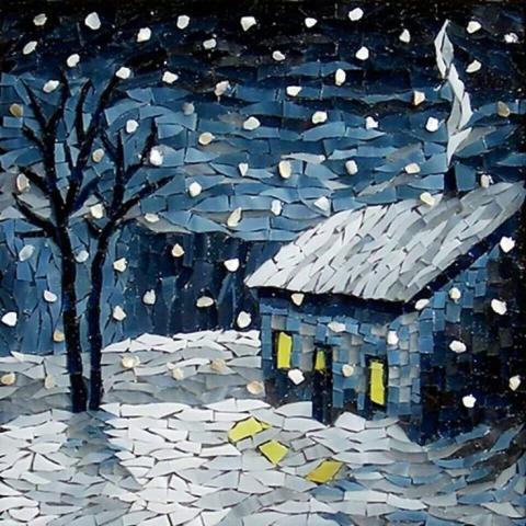 Winter Mosaic Scene
