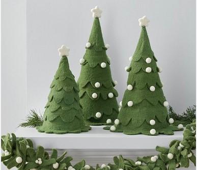 Trees made out of felt