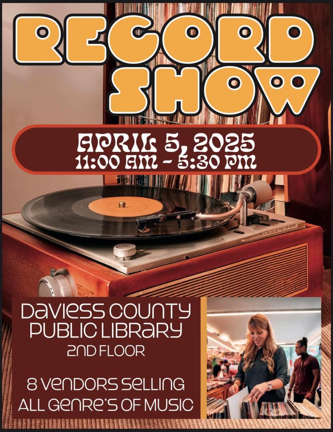 Owensboro Record Show. Saturday, April 5, from 11:00 AM-5:30 PM 